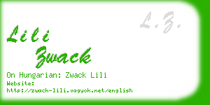 lili zwack business card